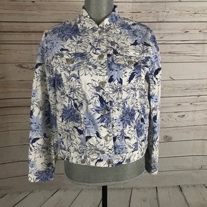 Pendleton button down floral jacket Sz M vintage